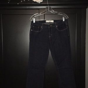 Abercrombie & Fitch dark blue, flared jeans
